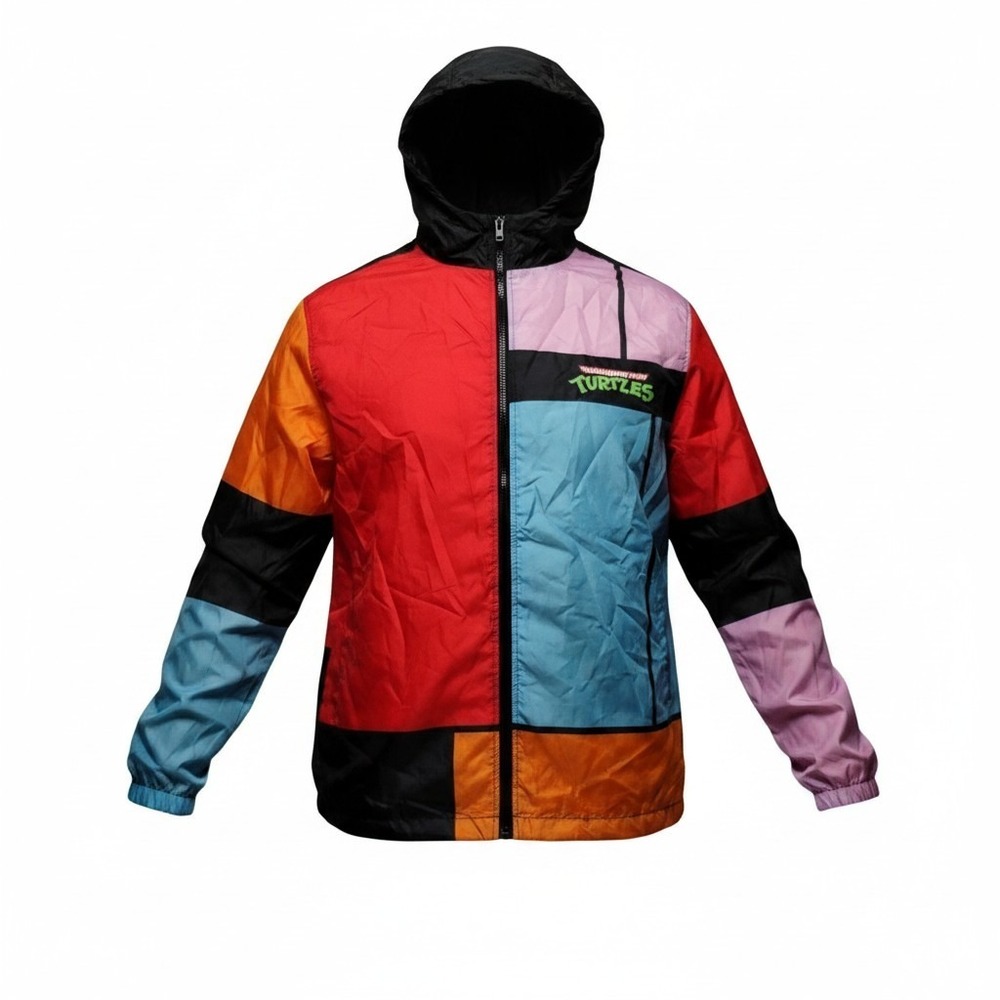 Teenage Mutant Ninja Turtles Hooded Windbreaker Jacket Men's Medium NWT TMNT